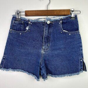 Vintage whos‎ that girl blues jean shorts 100% cotton size 12